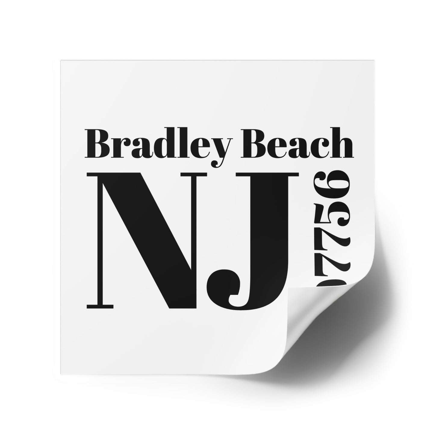 Bradley Beach, NJ 07756 Sticker