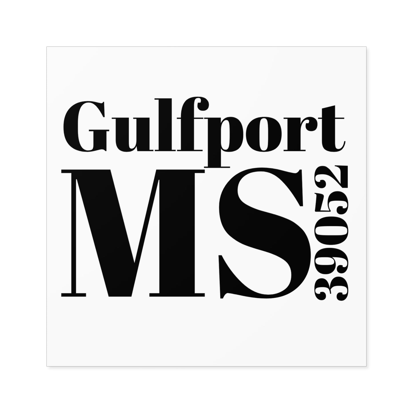 Gulfport, MS 39052 Sticker