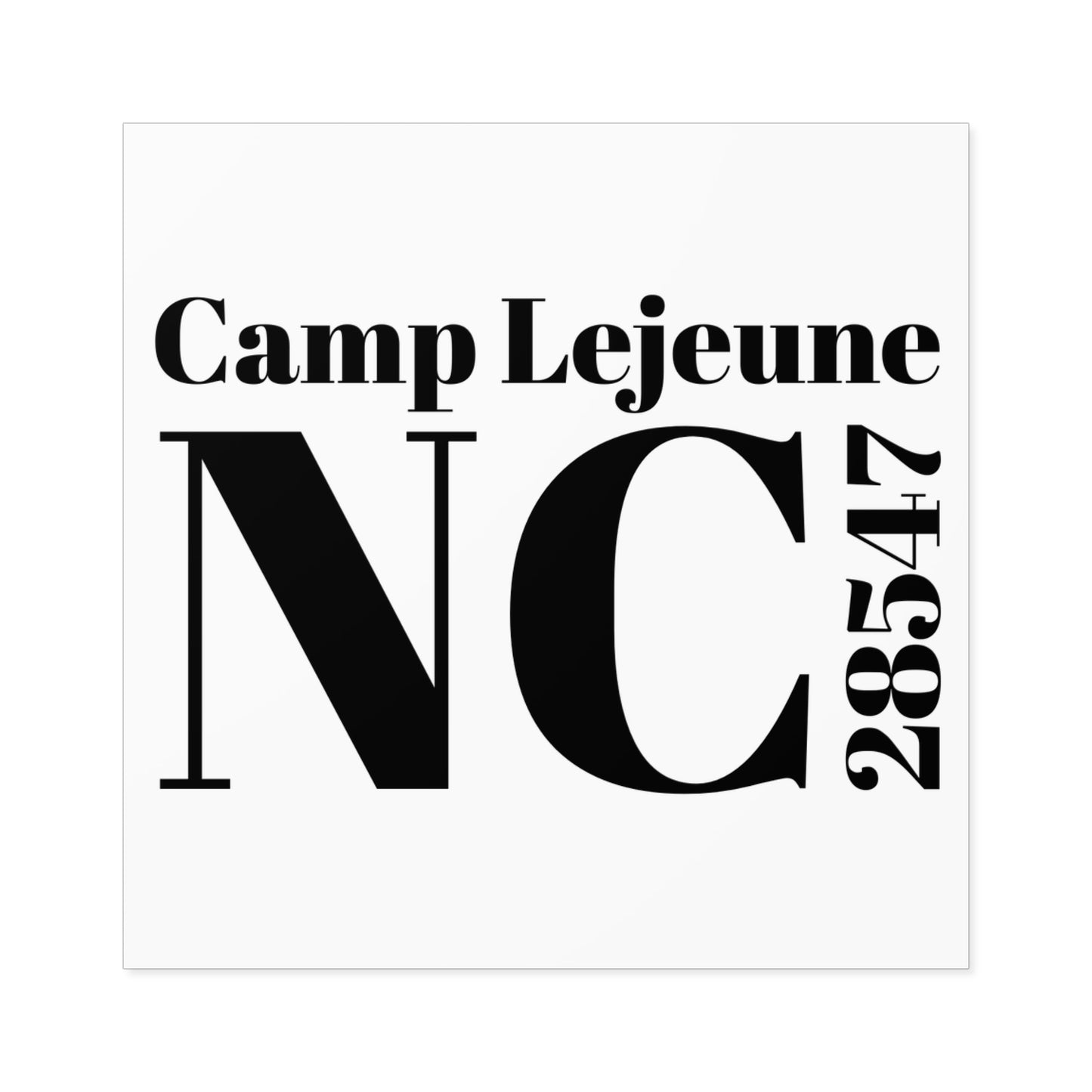 Camp Lejeune, NC 28547 Sticker