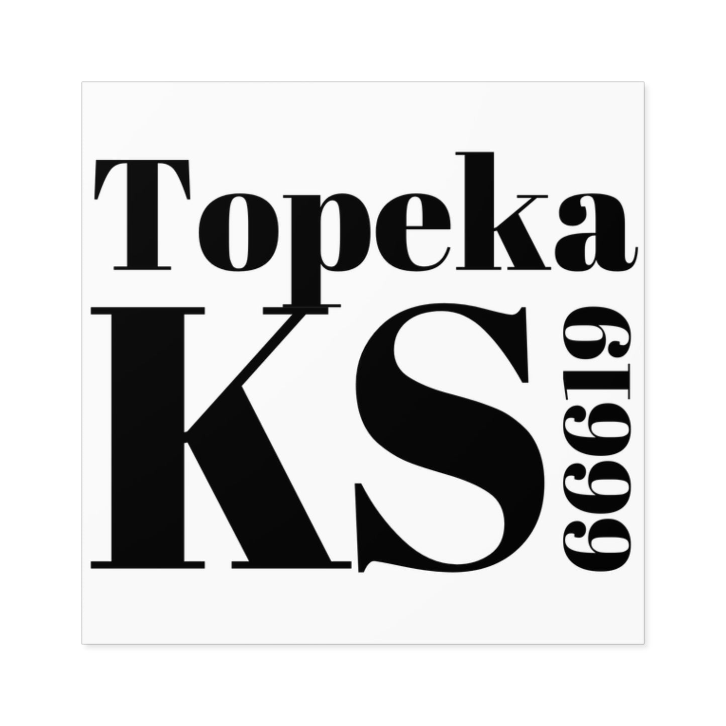 Topeka, KS 66619 Sticker