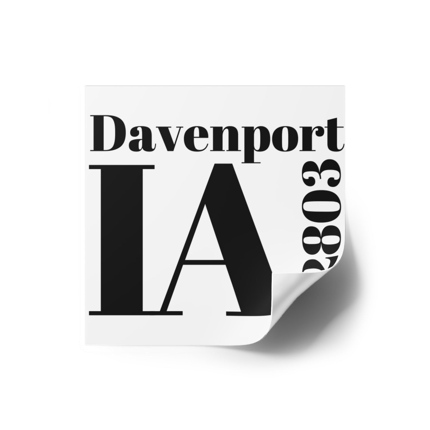 Davenport, IA 52803 Sticker