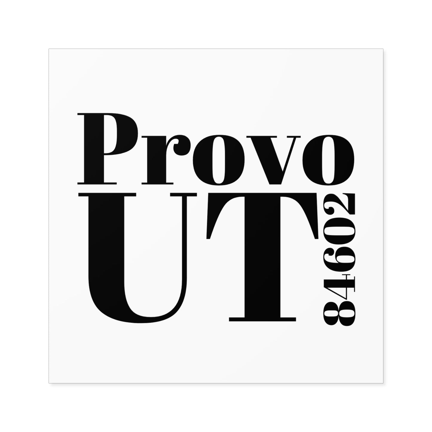 Provo, UT 84602 Sticker