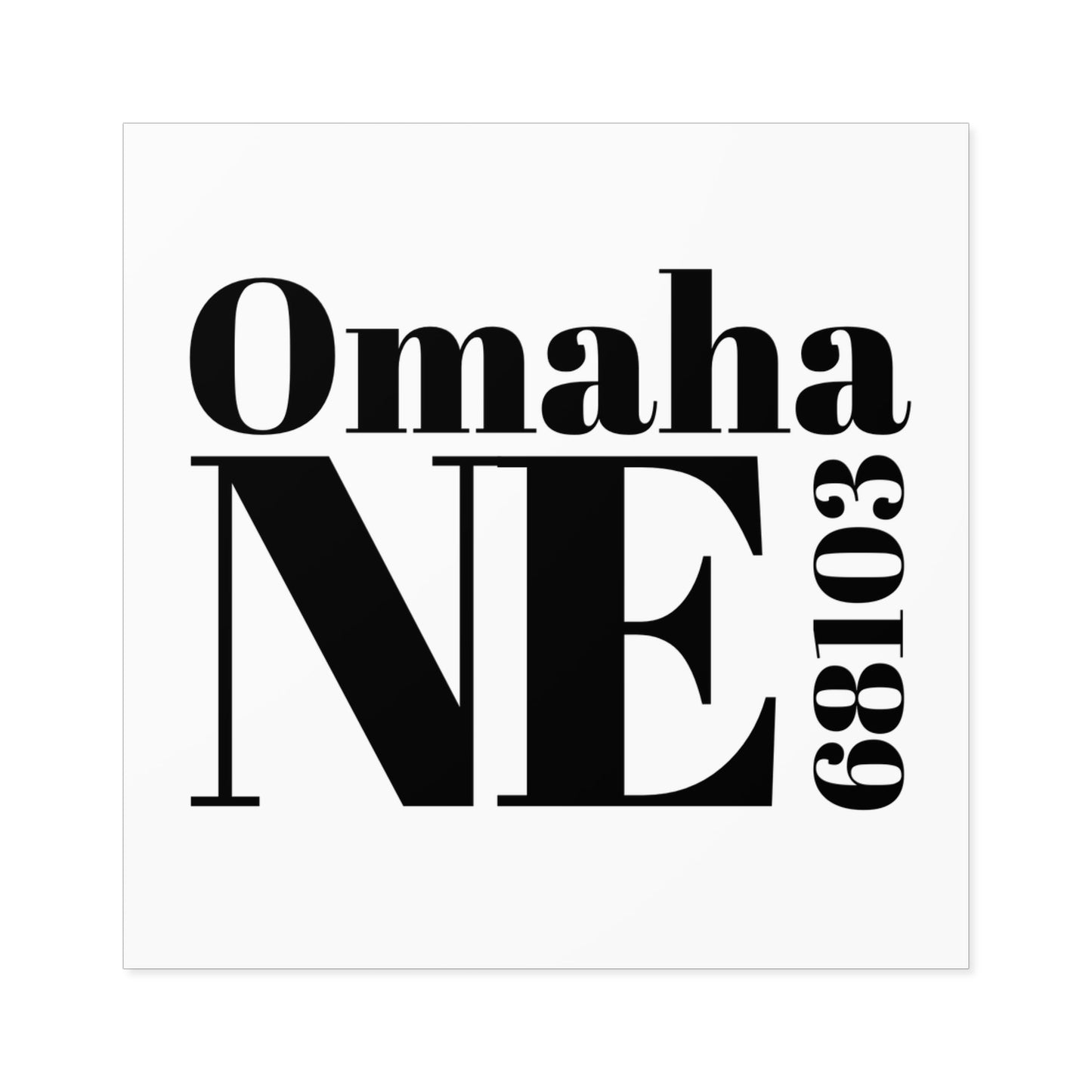 Omaha, NE 68103 Sticker