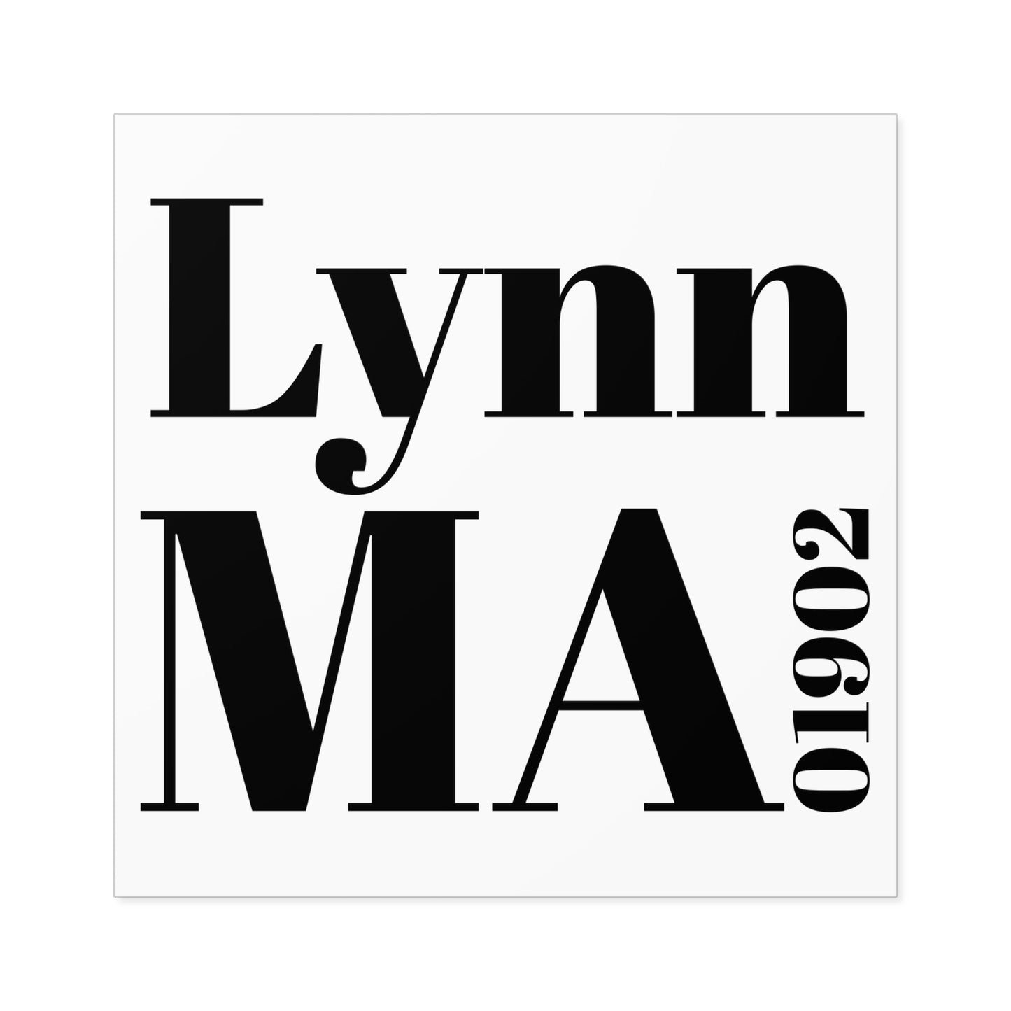 Lynn, MA 01902 Sticker