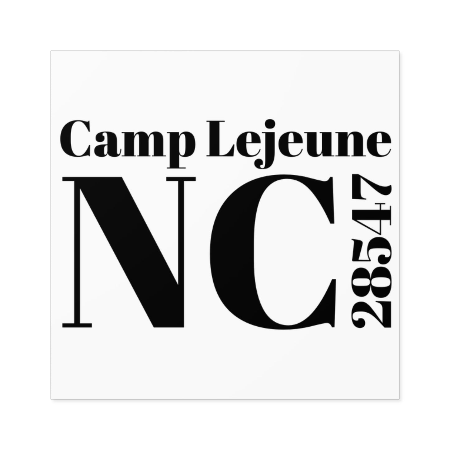 Camp Lejeune, NC 28547 Sticker