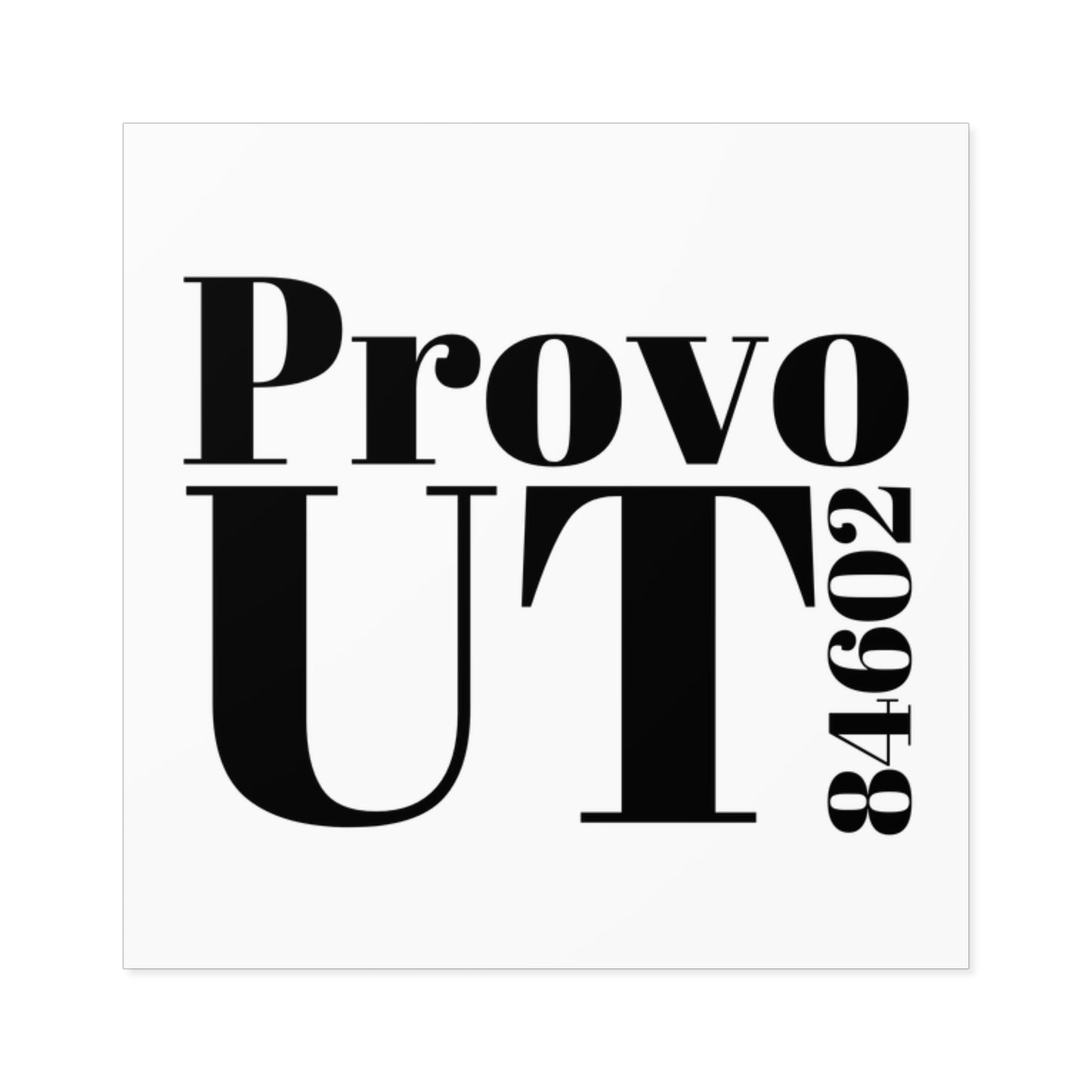 Provo, UT 84602 Sticker