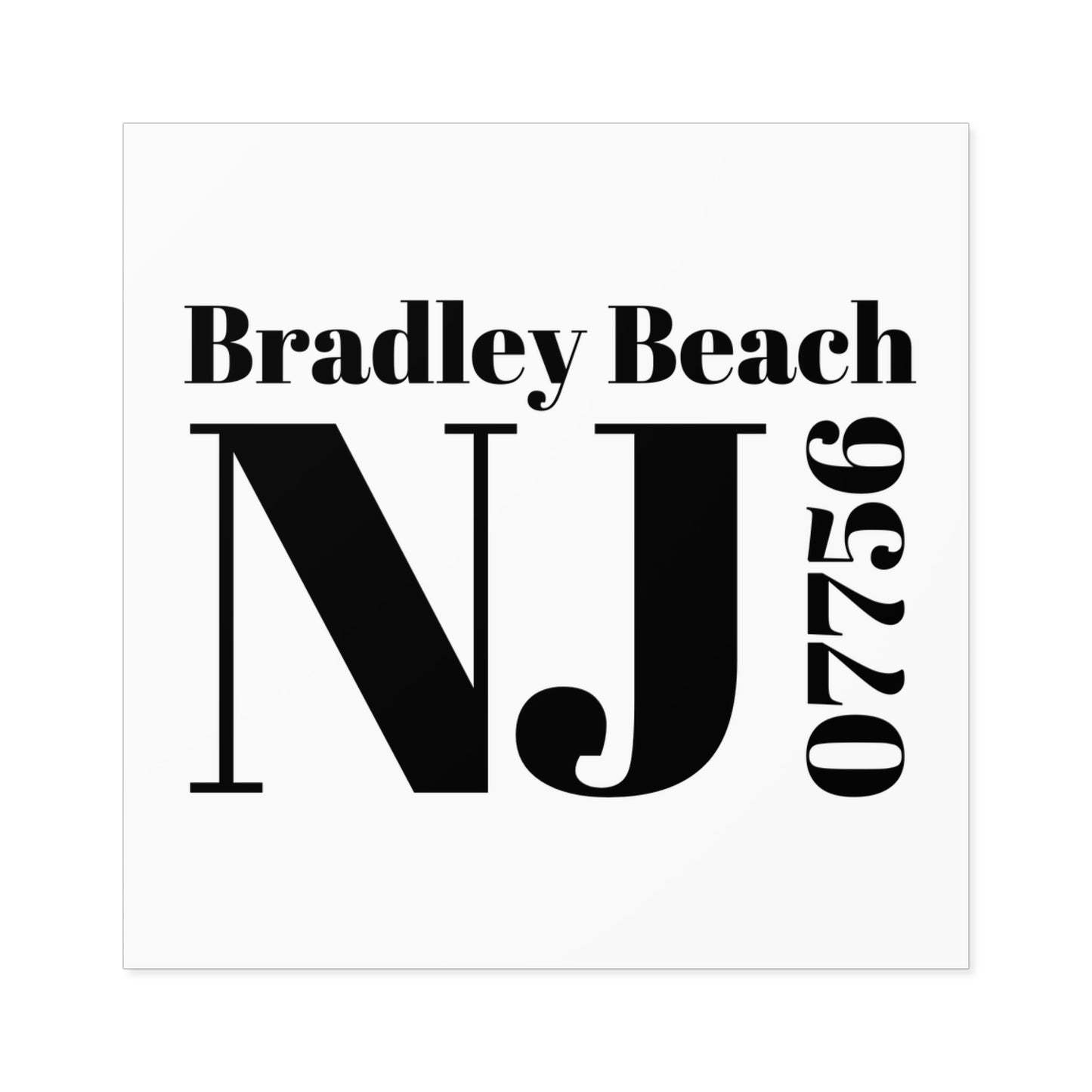 Bradley Beach, NJ 07756 Sticker