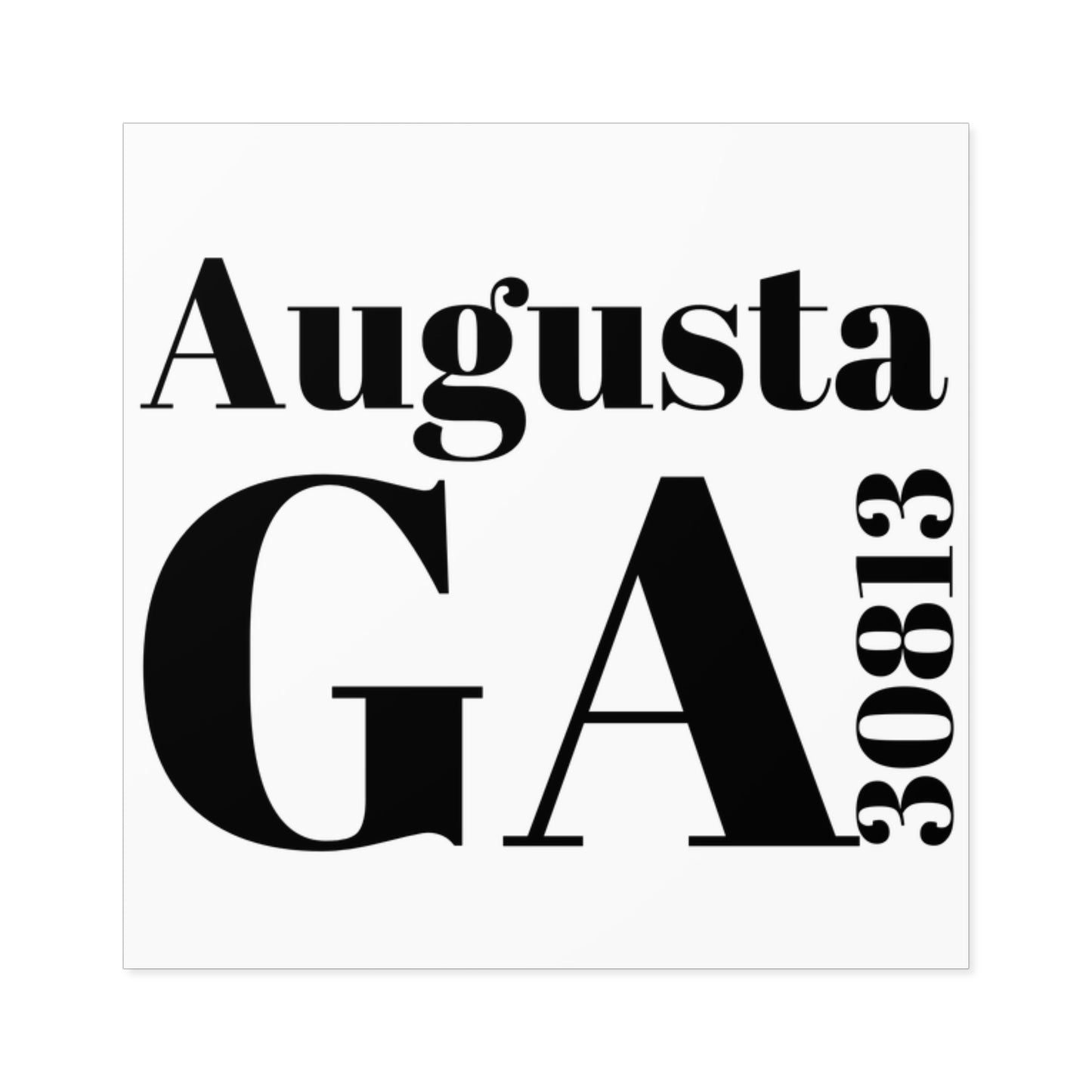 Augusta, GA 30813 Sticker