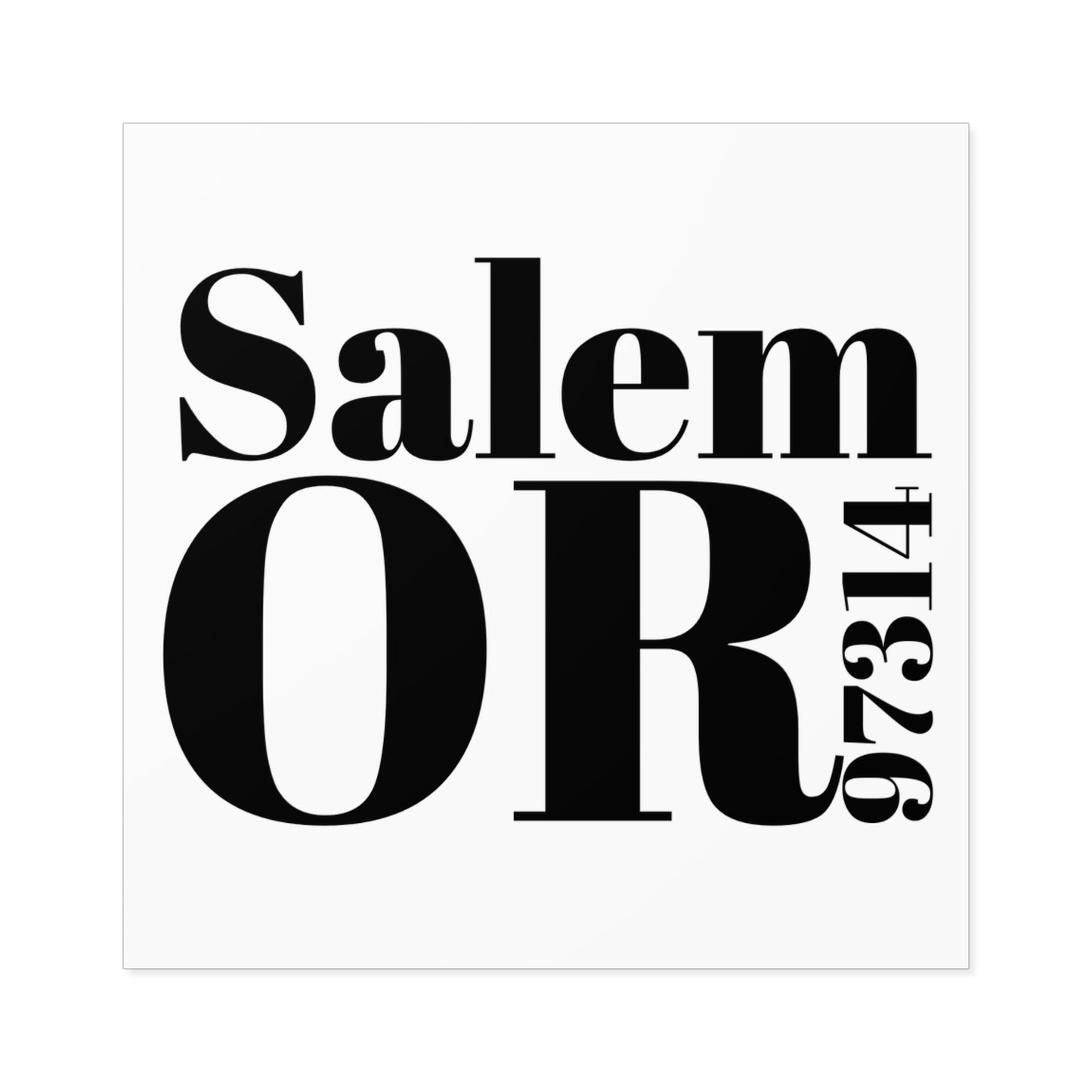 Salem, OR 97314 Sticker