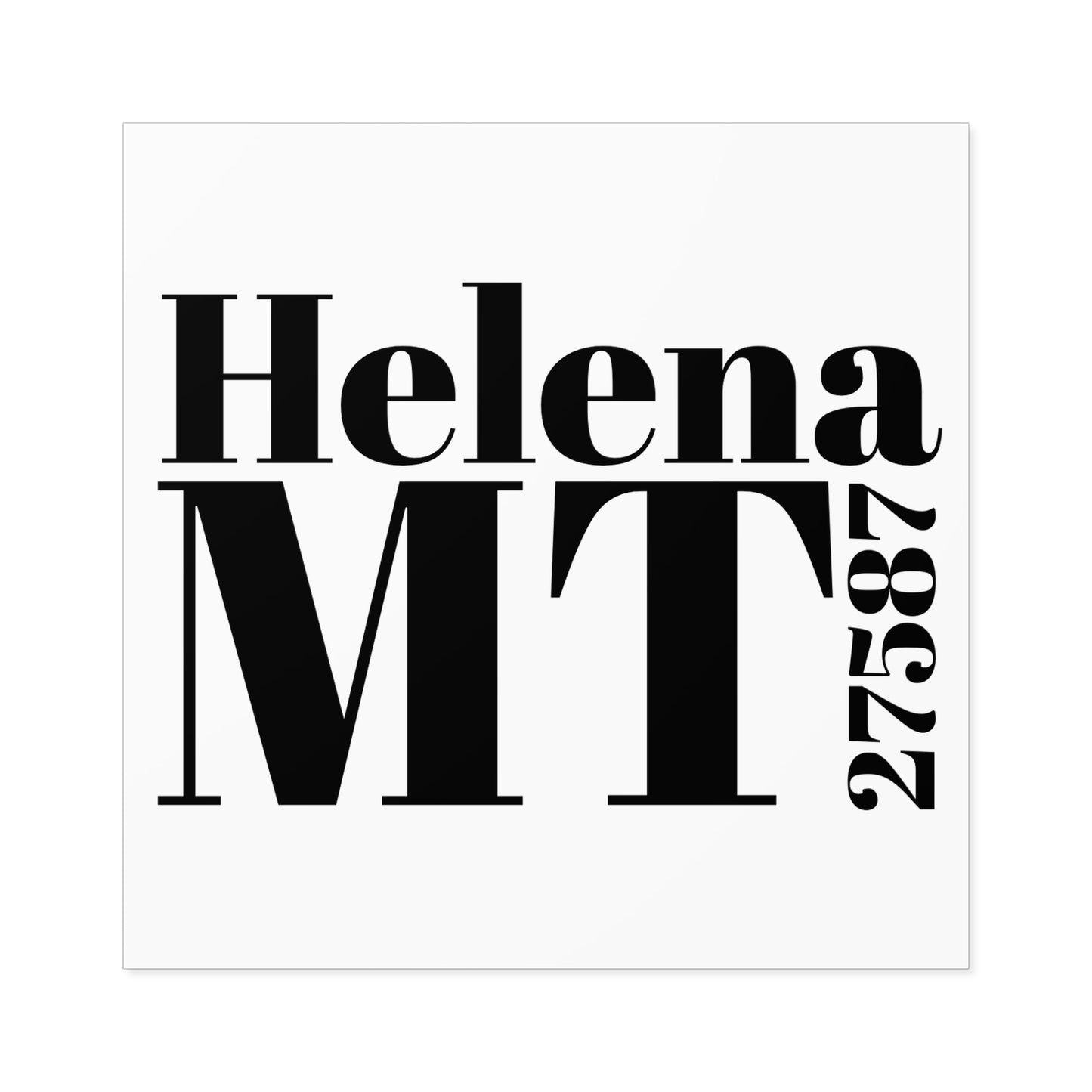 Helena, MT 27587 Sticker