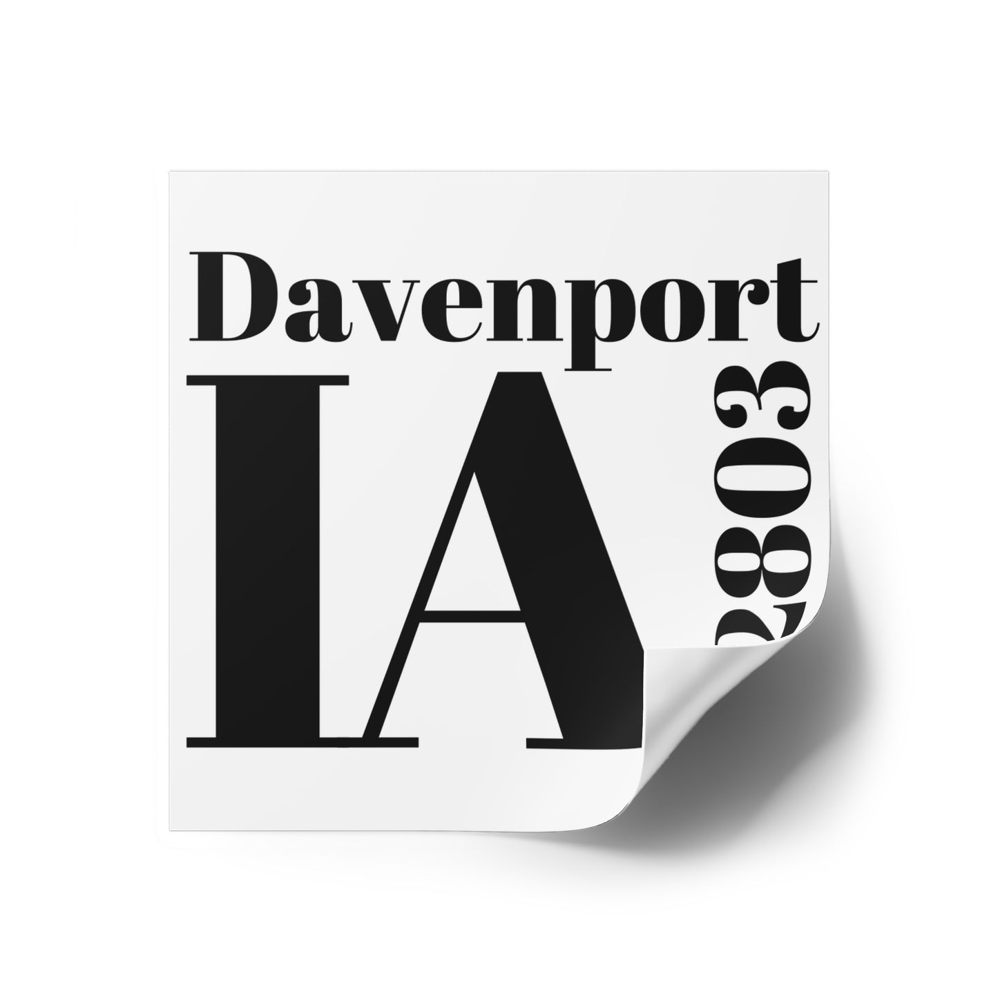 Davenport, IA 52803 Sticker