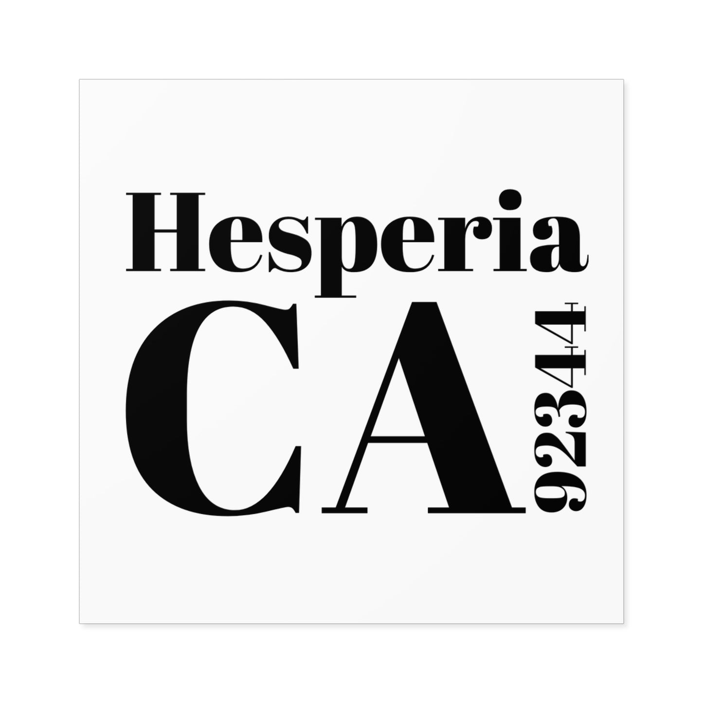 Hesperia, CA 92344 Sticker