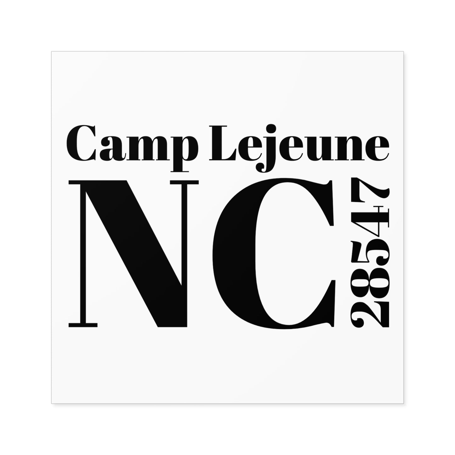 Camp Lejeune, NC 28547 Sticker