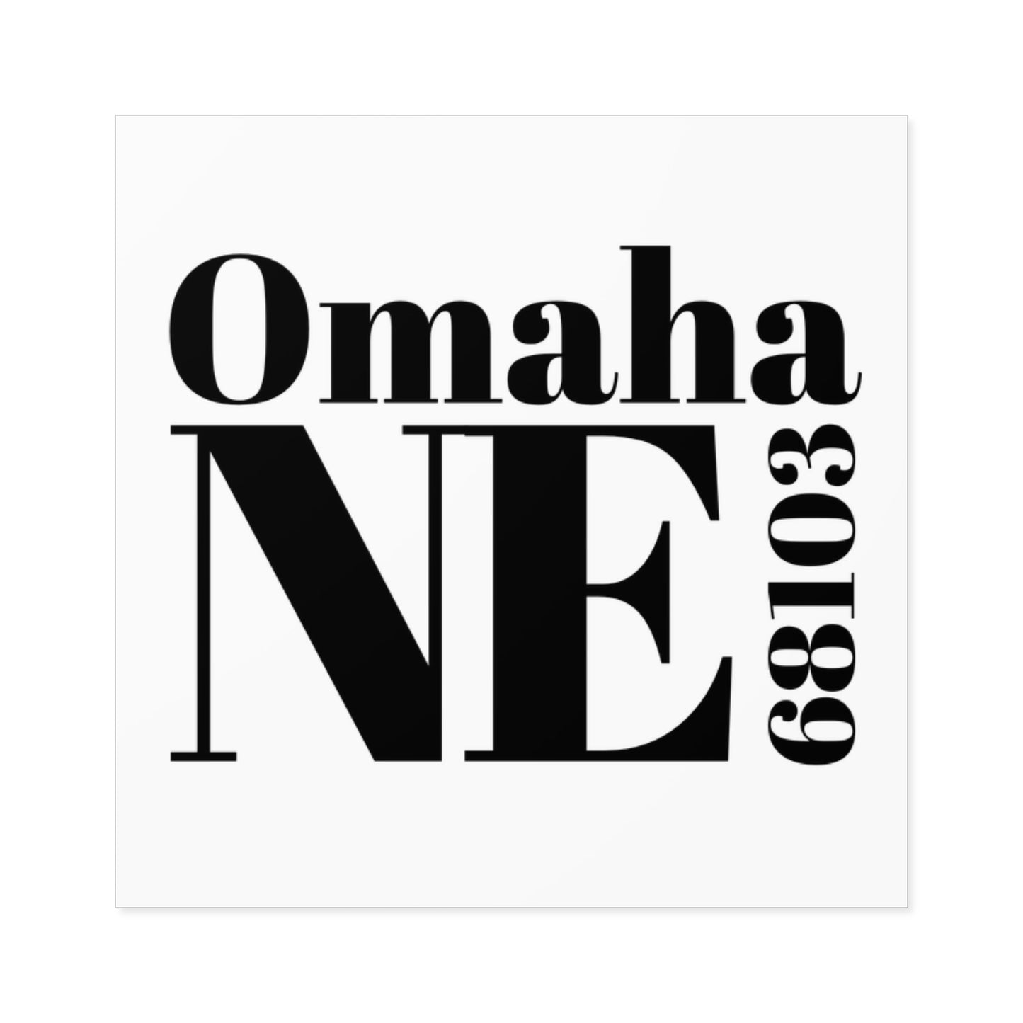 Omaha, NE 68103 Sticker