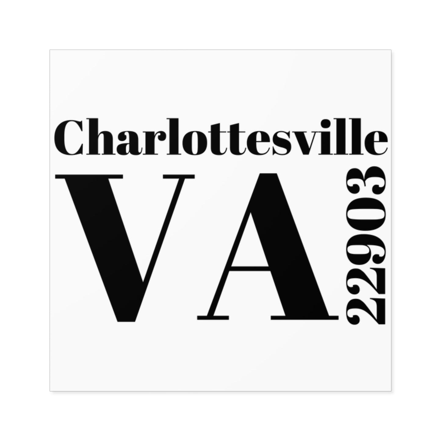 Charlottesville, VA 22903 Sticker