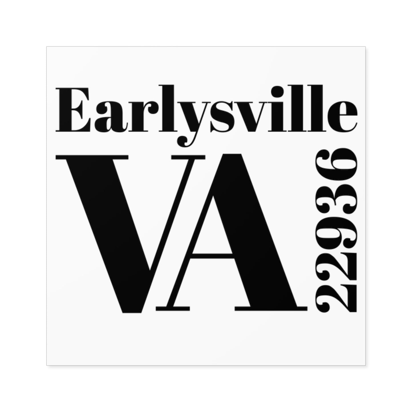 Earlysville, VA 22936 Sticker