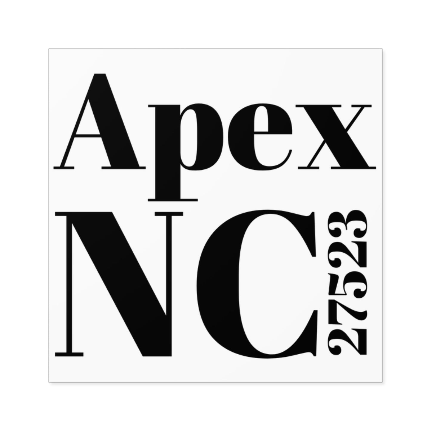 Apex, NC 27523 Sticker