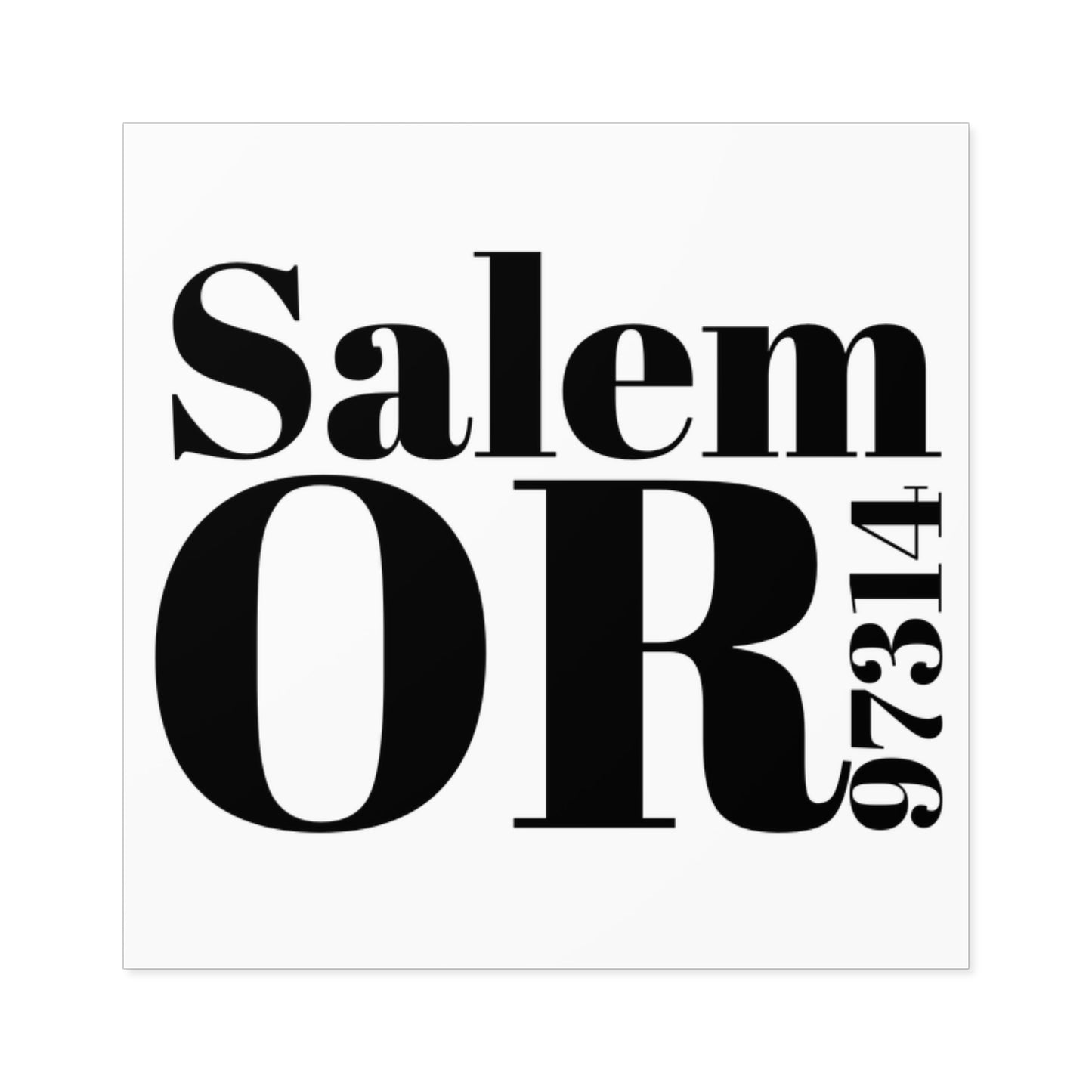 Salem, OR 97314 Sticker