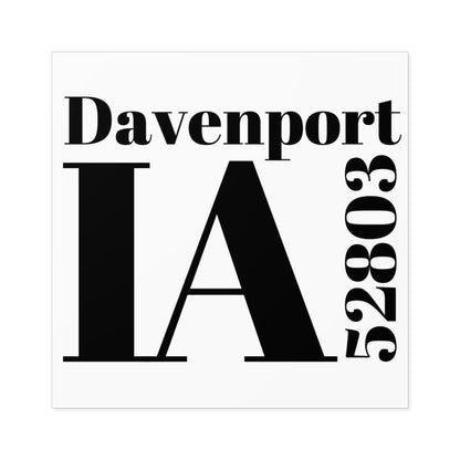 Davenport, IA 52803 Sticker